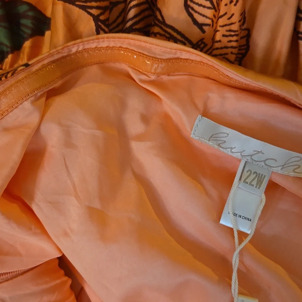 ANTHROPOLOGIE Hutch NWT Floral One-Shoulder Ruffle Maxi Dress Orange Botanical - Picture 6 of 9